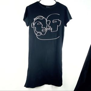 Pretty Little Things Abstract Slit Dress​​ Tunic